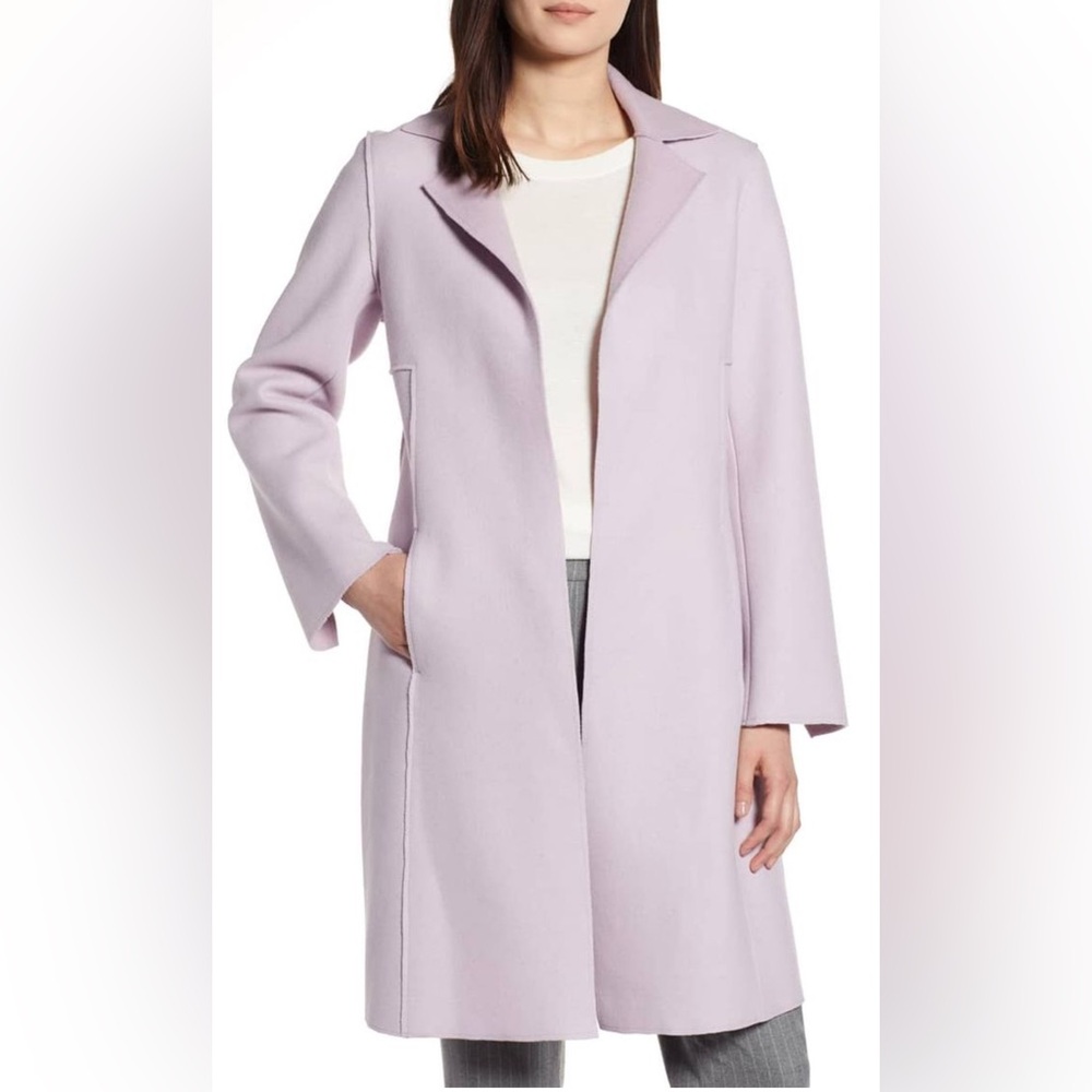Halogen Raw Edge Wool Blend Clutch Coat NWT